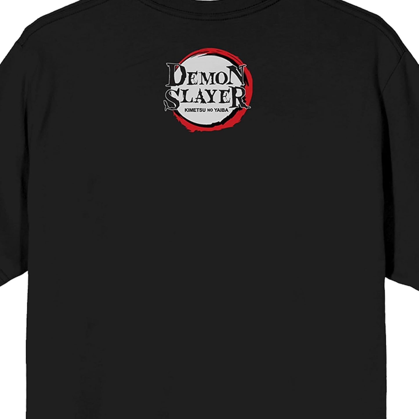Demon Slayer Fox Mask Black Crew Neck Short Sleeve T-Shirt